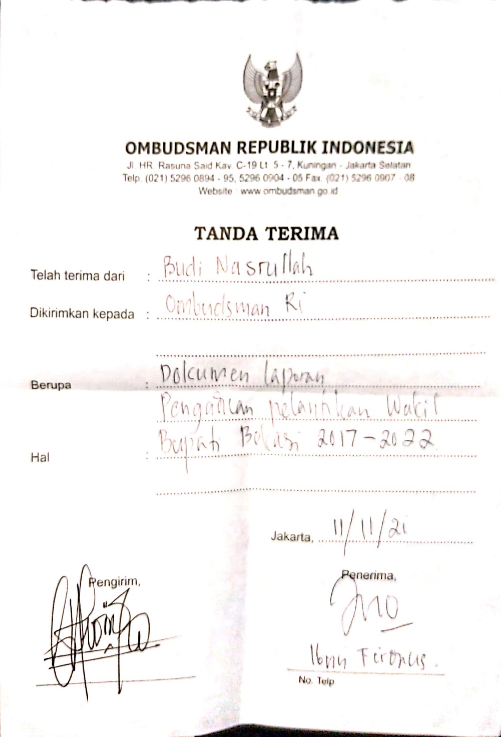 Gerakan Penolakan Wakil Bupati Bekasi, HMI mengadu ke Ombudsman RI 1 A789AACA 49B6 457B 9712 F836A9FDC19E scaled