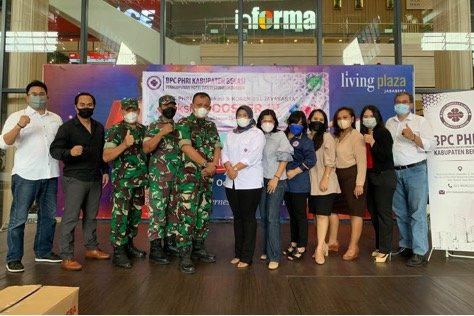 Mendukung Program Vaksinasi, Korem 051 Jayakarta Kolaborasi Bersama PHRI Kabupaten Bekasi