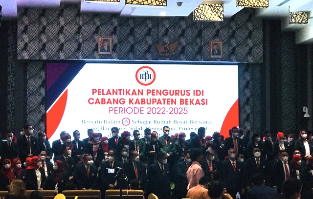 
					Pengurus Ikatan Dokter Indonesia (IDI) Kabuapaten Bekasi resmi dilantik.
