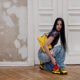 Amelia Grey debut Puma Mostro “Pale Yellow” baru
