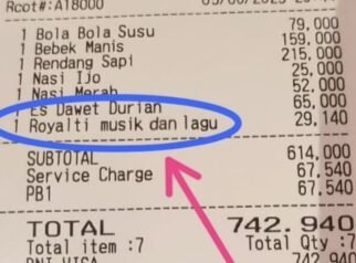 Gokil! Struk Biaya Pajak Royalti Musik Rp29.140 di Restoran