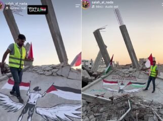 Seniman Gaza Lukis Mural Ucapkan HUT ke-81 RI 4 620b90d9239344ad976d2f9721993757