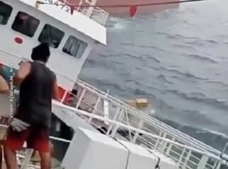 Kapal China Ditabrak Kargo Panama, Video Viral 10 kapal panama Sedang